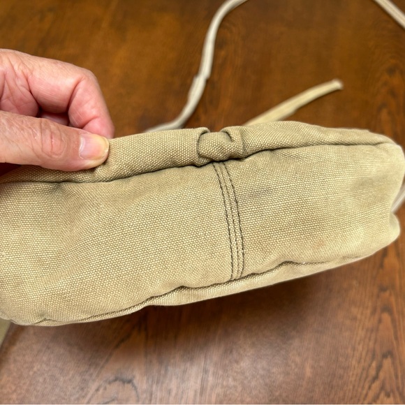 Roxy Crossbody Heavy Cotton Canvas Bag approximately 9x9x3”. Woven braid trim. - Picture 5 of 5